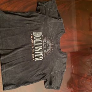 Hollister Small black distressed short sleeve shirt